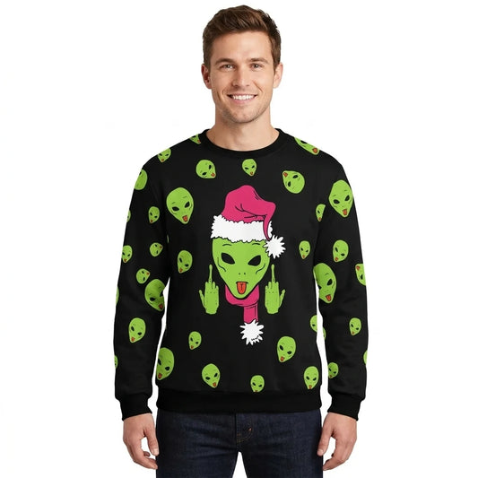 The Mean Green Alien Sweater